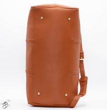 Load image into Gallery viewer, VEGAN LEATHER TRAVEL BAG W/HANDLE & SHOULDER STRAP - AVAILABLE IN 6 COLORS