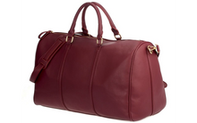 Load image into Gallery viewer, VEGAN LEATHER TRAVEL BAG W/HANDLE & SHOULDER STRAP - AVAILABLE IN 6 COLORS