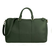 Load image into Gallery viewer, VEGAN LEATHER TRAVEL BAG W/HANDLE & SHOULDER STRAP - AVAILABLE IN 6 COLORS