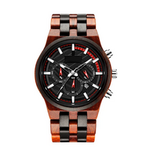 Load image into Gallery viewer, SANDAL & EBONY WOOD CHRONOGRAPH WATCH