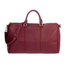 Load image into Gallery viewer, VEGAN LEATHER TRAVEL BAG W/HANDLE & SHOULDER STRAP - AVAILABLE IN 6 COLORS