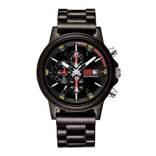 Load image into Gallery viewer, Ebony Wood Chronograph Watch
