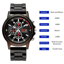 Load image into Gallery viewer, Ebony Wood Chronograph Watch
