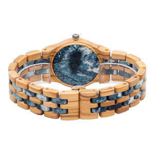 Limited Edition Olive Wood and Blue Marble