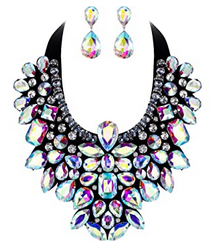 GLAMOUR GIRL BIB NECKLACE SET - OTHER COLORS AVAILABLE