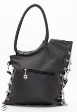 Load image into Gallery viewer, BLACK &amp; SILVER CRYSTAL RHINESTONE HOBO
