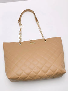 QUILTED TOTE BAG - AVAILABLE IN 3 COLORS