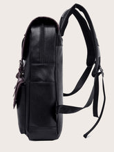 Load image into Gallery viewer, MEN BLK &amp; BRWN TWO TONE BUCKLE BACKPACK
