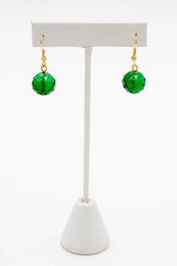 CRYSTAL GLOBE CHANDELIER EARRINGS - 3 COLORS