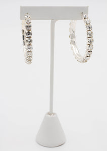 CRYSTAL RHINESTONE HOOPS