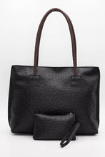 Load image into Gallery viewer, O$TRICH EMBOSSED TOTE &amp; WRISTLET SET - 12 COLORS AVAILABLE
