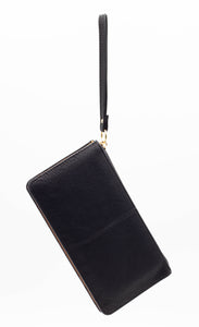 BLACK FAUX LEATHER WALLET