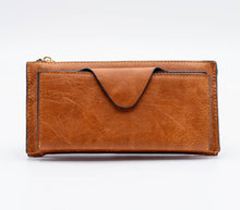 Load image into Gallery viewer, BROWN FAUX LEATHER WALLET
